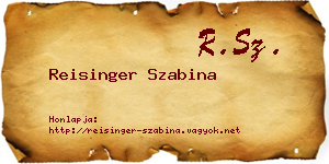 Reisinger Szabina névjegykártya